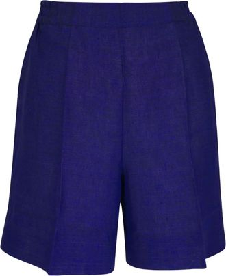 Kiton Shorts in lino - Blu