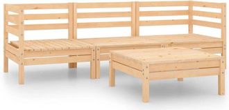 vidaXL 4 Pcs Jardim Lounge Pinho Solid - 278488