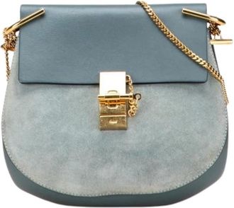 Chlo&eacute; Pre-owned Cross Body Bags, female, Blue, Size: ONE SIZE Pre-owned Leather Cross Body Bag
