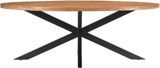 Moloo de comedor ovalada 8/10 personas 210 cm de madera