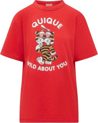 Kenzo Cartoon T-shirt - Heren - T-shirts - Rood - M - Katoen - Tops