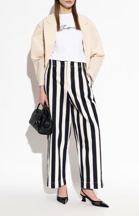 Jacquemus Parasol Trousers, Womens, Navy Blue