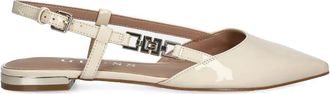 Guess Co buckle strap ballet flats - women - Polyurethane/Calf Leather/Rubber - 38 - Neutrals