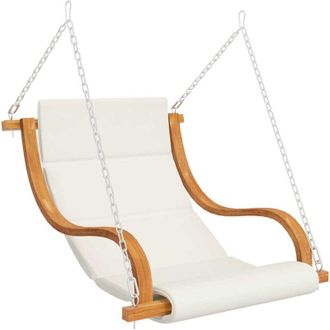 vidaXL Silla Columpio Sin Estructura Con Coj&iacute;n Madera Curvada Vidaxl