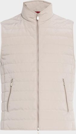 Brunello Cucinelli Mens Bonded Nylon Down Vest