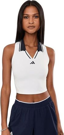 adidas Tennis Climacool Crop Tank Top Pro Womens Workout White : 2XL, Elastane/Nylon