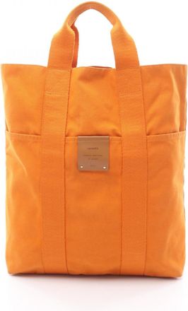 Hermès Orange Canvas Tote Bag (Pre-Owned)