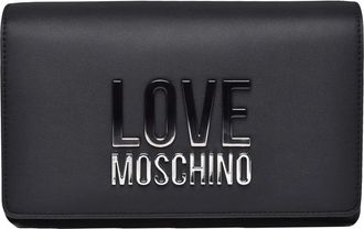 Love Moschino Black Polyurethane Chain Shoulder Bag