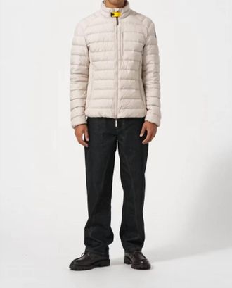 Parajumpers Ugo Short Down Jacket In Mastic