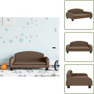 vidaXL The Living Store Divano per Bambini Marrone 70x45x30 cm in Tessuto - Divano per bambini marrone