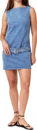 Habitual Sleeveless Belted Mini Dress In Cove