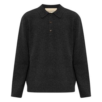 Valentino Tops, Heren, Grijs, M, Wol, Maglia