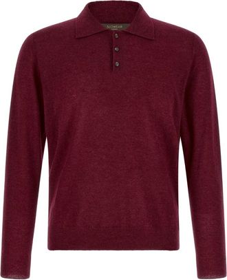 Zanone Lange Mouwen Poloshirt - Heren - Polos - Rood - 2XL - Kasjmier - Tops