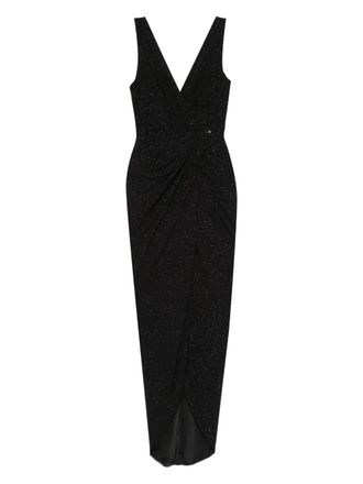 Nissa glitter maxi dress - women - Polyester/Spandex/Elastane/Polyester/Spandex/Elastane - 44 - Black