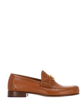 Valentino Garavani Dark Brown Leather Loafers