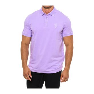 Karl Lagerfeld Polo Shirts, male, Purple, XL, Short Sleeve Polo Shirt