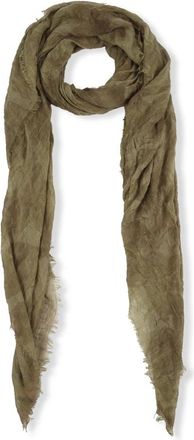 Cortana Groene Khaki Foulard - Dames - Sjaals - Groen - ONE Size - Leer - Accessoires