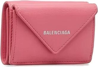 Balenciaga Pre-owned Wallets, female, Pink, Size: ONE SIZE Pre-owned Vintage Leather Wallet
