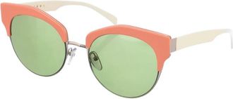 Marni Ovale blauwgroene zonnebril - Dames - Zonnebrillen - Roze - ONE Size - Accessoires
