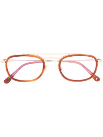 Tom Ford Eyewear oval-frame glasses - men - Acetate/Metal - 50 - Brown