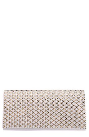 Nina Deva Crystal Clutch in Ivory Multi at Nordstrom