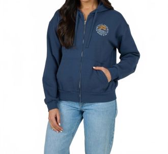 Salty Crew Rays Zip Hoodie In Midnight Navy