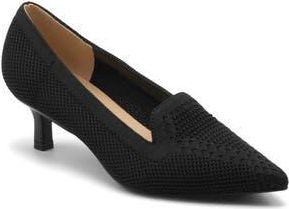 Adrienne Vittadini Skippy 5 Kitten Heel Pump in Black Knit at Nordstrom Rack, Size 9.5