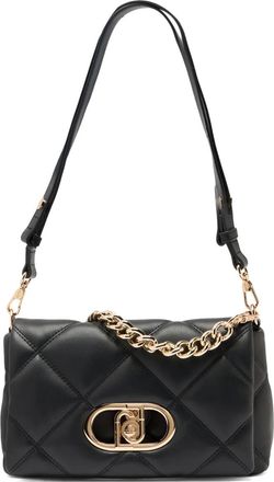 Liu Jo Borsa a spalla LaPuffy trapuntata con logo - Nero