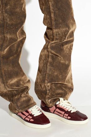 Amiri Sports Shoes Lizard Pacific Bones, Womens, Burgundy