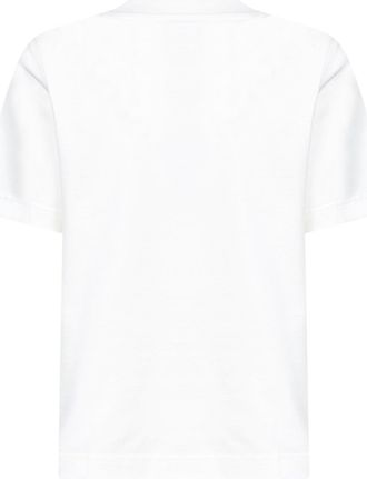 Burberry Womens Cotton Logo T-Shirt Chalk White Ivory Natural (veg) - 100 % T-Shirts & Jerseys