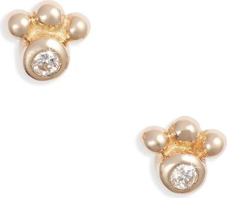 Anzie x Mel Soldera Phanie Diamond Stud Earrings in Clear at Nordstrom