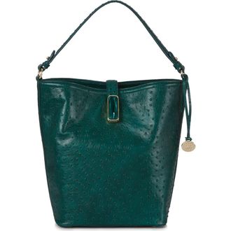 Brahmin Shira Leather Bucket Bag in Emerald at Nordstrom