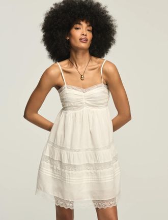 Lucky Brand Womens Trim Mix Mini Dress