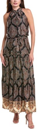Julia Jordan Tiered Satin Maxi Dress