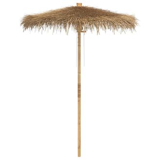 vidaXL Sombrilla Tiki Con Dosel De Hojas De Pl&aacute;tano De 180 Cm De Bamb&uacute; Vidaxl