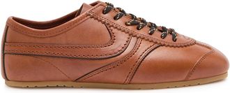 Dries Van Noten Dustin Panelled Leather Sneakers - Tan - 41 (IT41 / UK8)