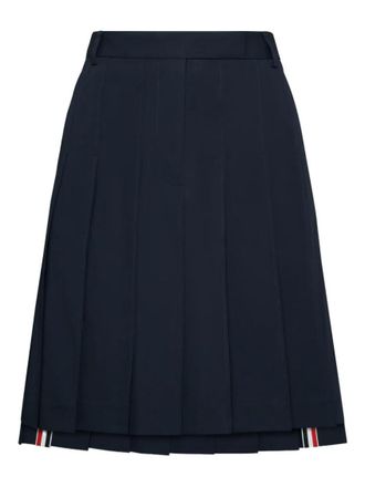 Thom Browne Blue Pleated Skirt