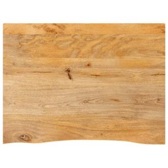 Berkfield Home Table Top Live Edge 80x60x3.8 cm Solid Wood Mango in Brown