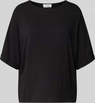 s.Oliver Red Label Comfort Fit T-Shirt aus Viskose-Mix in BLACK, Größe 34
