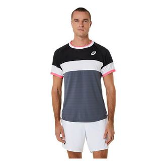 Asics Match Short Sleeve T-Shirt Grey White Black 2041A244-003
