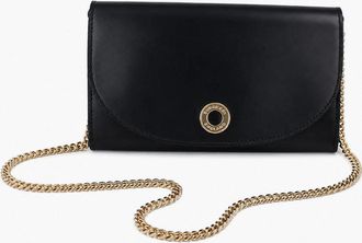 Burberry Womens Burberry Hannah Leather Bag - Black