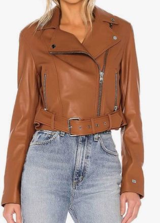 Soia & Kyo Clodia Leather Jacket In Cinnamon