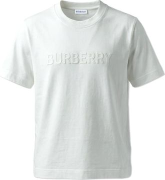 Burberry Logo T-Shirt - Dames - T-shirts - Wit - S - Katoen - Tops