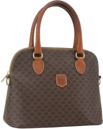 Celine Pre-owned Handbags, female, Brown, Size: ONE SIZE Pre-owned Vintage Canvas Handbag