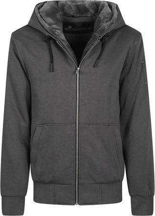Moose Knuckles Classic Bunny Sweatshirt - Heren - Vesten met rits - Grijs - S - Hoodies & sweatvesten