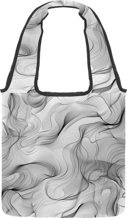 Generic Abstract Art Rivers Reversible Canvas Shoulder Tote - Double-Sided Print, 12oz Cotton, 27cm Drop, Fold-Flat Bag for Travel, Shopping, Street Outings