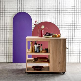 Sweeek Carro de cocina con soporte para botellas y 5 estantes, 100cm
