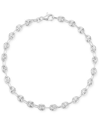 Chloe and Madison Chloe And Madison Silver Puffed Mariner Link Bracelet