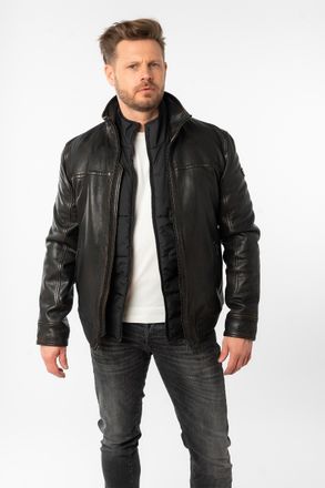 Mauritius Lederjacke MAURITIUS MMBromu, Herren, Gr. 3XL, schwarz (vintage schwarz), Obermaterial: 100% Schafsleder. Futter: 100% Baumwolle. &Auml;rmelfutter: 100% Po