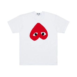 Comme Des Gar&ccedil;ons Heren, Tops, Wit, Maat: S Zijde